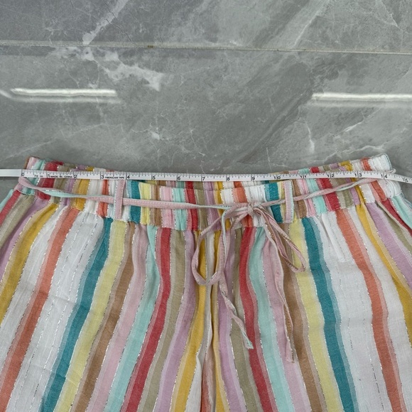 Women’s TOBI I Want It Crop Top Bandeau And Shorts Rainbow Stripe Two Piece Set - Picture 11 of 16